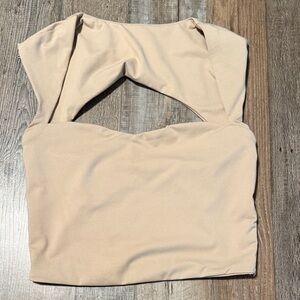 SHEIN Beige Crop Top